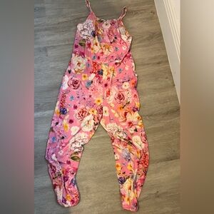 Bamboo posh peanut Floral Pink Jumpsuit